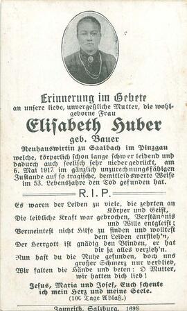 Huber Elisabeth geb. Bauer