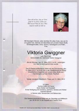 Gwiggner Viktoria geb. Berninger G