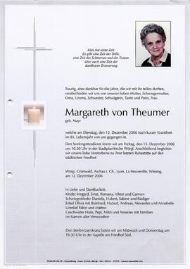 Theumer Margareth von geb. mayr G