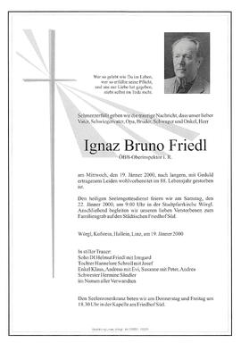 Friedl Bruno Ignaz G