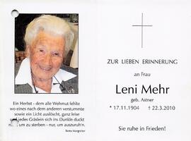 Mehr Leni geb. Astner