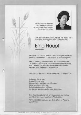 Haupt Erna G