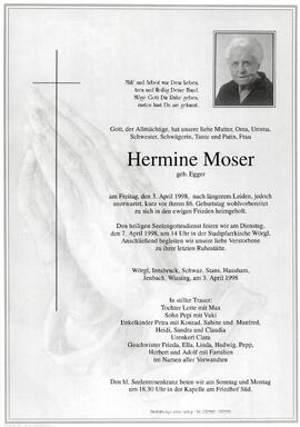 Moser Hermine geb. Egger G