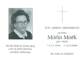 Mark Maria geb. Pfeifer