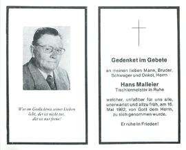 Malleier Hans Tischler