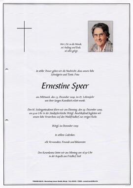 Speer Ernestine G