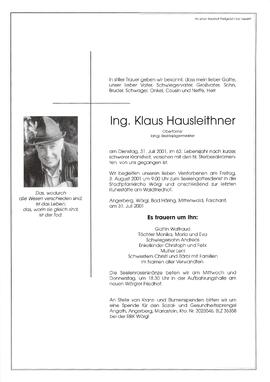 Hausleithner Klaus Ing. G