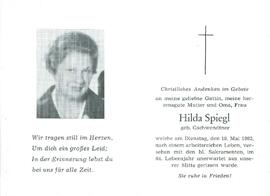 Spiegl Hilda geb. Gschendtner