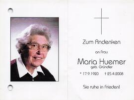 Huemer Maria geb. Gründler