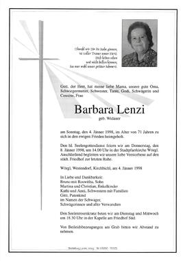 Lenzi Barbara geb. Widauer G