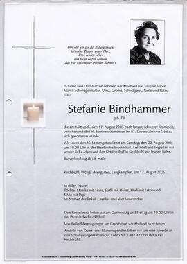 Bindhammer Stefanie geb. Fill G