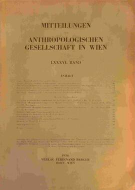 Mitteilungen der Anthropologischen Gesellschaft in Wien