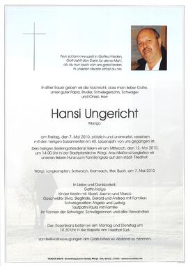Ungericht Hansi G