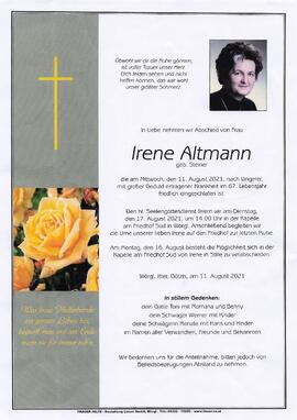 Altmann Irene geb. Steiner