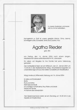 Rieder Agathe geb. Hirn G