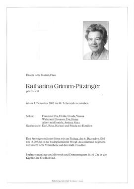 Grimm-Pitzinger Katharina geb. Treichl G