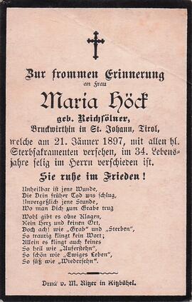 Höck Maria geb. Reichsölner