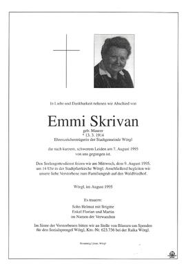 Skrivan Emmi geb. Maurer G