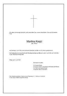 Krejci Martina geb. Gerber G
