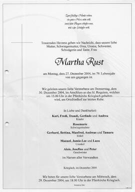 Rust Martha G
