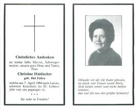 Haidacher Christine geb. Del Fabro