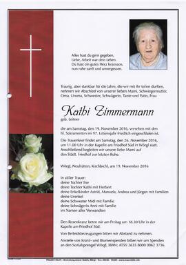 Zimmermann Kathi geb. Leitner