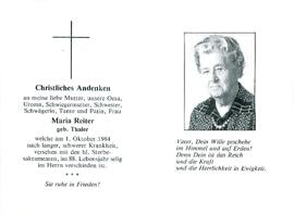 Reiter Maria geb. Thaler