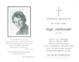 Jablonski Inge geb. Zobl