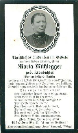 Mühlegger Maria geb. Kronbichler