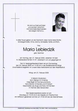 Lebiedzik Maria geb. Salchner G