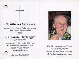 Herbinger Katharina geb. Robitschko