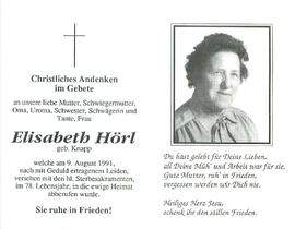 Hörl Elisabeth geb. Knapp
