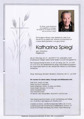 Spiegl Katharina geb. Oberleitner G