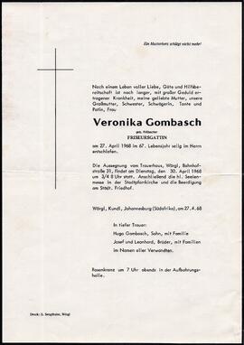 Gombasch Veronika geb. Rißbacher G