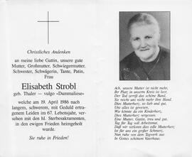 Strobl Elisabeth geb. Thaler