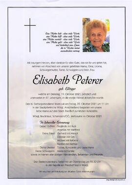 Peterer Elisabeth geb. Ellinger G
