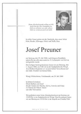 Preuner Josef 1 G