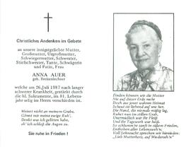 Auer Anna geb. Breitenlechner