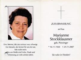Stockklausner Marianne geb. Pierzinger