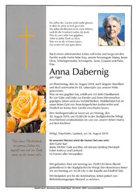 Dabernig Anna geb. Egger G