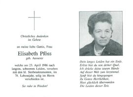 Pföss Elisabeth geb. Ausserer
