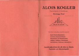 Katalog  1953 Alois Kogler